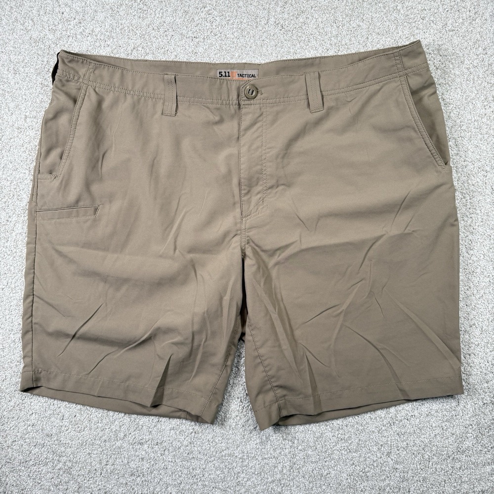 5.11 Tactical Shorts Mens Size 44 Tan Beige Flex Stretch Golf Hiking 73351